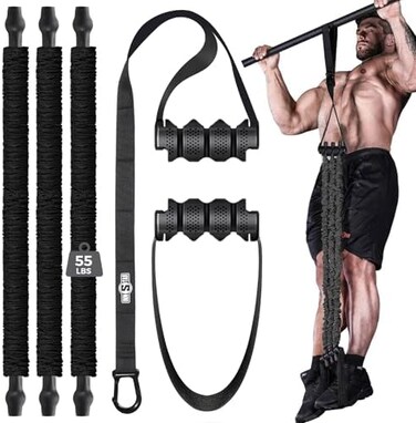 INNSTAR Pull up Assist Band System Adjustable Anti Snap Chin Up Assistance Elastic Resistance Band &ldquo;Patent Pending&rdquo;.