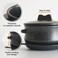 ElinCube Premium Korean Stone Bowl with LidPlatter, Clay Pot for Cooking Hot Pot Dolsot Bibimbap and Soup Cookware.