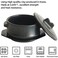 ElinCube Premium Korean Stone Bowl with LidPlatter, Clay Pot for Cooking Hot Pot Dolsot Bibimbap and Soup Cookware.