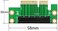بطاقة SinLoon PCI- Express 4X Riser Card 90-Degree Adapter Card PCI-E 4X Extender Extension Card for 1U, Small Computer and Server Case (PCIE 4X).