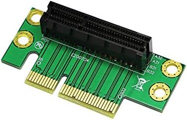 بطاقة SinLoon PCI- Express 4X Riser Card 90-Degree Adapter Card PCI-E 4X Extender Extension Card for 1U, Small Computer and Server Case (PCIE 4X).