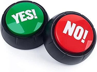 MyMealivos Funny Buzzer Button Toy - Gag Gifts, Game Addition, Stocking Stuffer (Yes No.