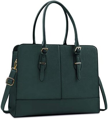 KTMOUW Women Laptop Bag Leather Work Tote 15. 6 Inch Laptop Computer Bag Business Shoulder Messenger Bag.