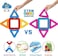 Coodoo Upgraded Magnetic Blocks Tough Tiles STEM Toys for 3Year Old Boys and Girls Learning by Playing Games for Toddlers Kids, Compatible with Major Brands Building Blocks - Starter Set.
