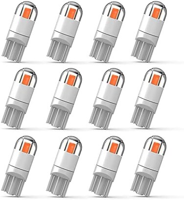 مصباح سيارة LED أحمر من WEIMELTOY 194، شريحة 3030، 2SMD T10 194 168 W5W، مصباح LED إسفيني 1.5 واط 12 فولت، مصباح لوحة ترخيص، مصباح عتبة، مصباح صندوق السيارة، مصابيح جانبية (12 قطعة/عبوة...).