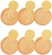 KAISHANE Silicone Cookie Stamps set for baking - Geo Geometric Figure Cookie Stamps with Handle and 6 Silicone Stamps High Heat Resistant to 480&Atilde;&sbquo;F Yellow Color.