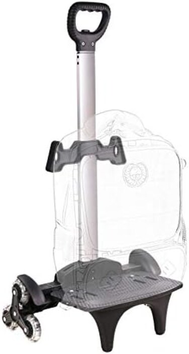 ROYCAR Backpack Trolley Wheeled Cart, Folding Luggage Cart, Backpack Hand Truck, Lightweight and Durable Aluminum Alloy Travel Trolley for Schoolbag, Luggage, Personal, 6 Wheels, Casual.