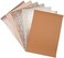 Litchi 7 Pieces/Set 8x12 Inch (21cmx30cmA4 Bundle Leather Sheets Mixed Rose Gold Series Sparkle Fine Chunky Glitter Patent Holographic Faux Leather Fabric for Bow Earring Making DIY Craft.