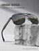 LUENX Aviator Sunglasses for Men Square Polarized Polygon Lens - UV 400 Protection with Accessories.