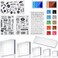 Zonon 22 Pieces Acrylic Stamp Blocks Tools Set Include 6 Stamp Blocks Acrylic Stamping Clear Block, 4 Transparent Silicone Clear Stamps Seal, 12 Craft Ink Pad Stamp Pad for Scrapbooking Card Making.
