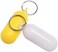 luzen 4Pcs Plastic Floating Keychain Pill-shape Floating Key Ring Key Float Keychain Pendant for Boating Fishing Kayak Surfing Sailing and Outdoor Sports Accessories, White and Yellow.