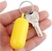luzen 4Pcs Plastic Floating Keychain Pill-shape Floating Key Ring Key Float Keychain Pendant for Boating Fishing Kayak Surfing Sailing and Outdoor Sports Accessories, White and Yellow.