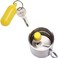 luzen 4Pcs Plastic Floating Keychain Pill-shape Floating Key Ring Key Float Keychain Pendant for Boating Fishing Kayak Surfing Sailing and Outdoor Sports Accessories, White and Yellow.