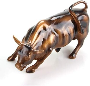 Torkia International Inc. Official Licensed Bronze Wall Street Bull Stock Market NYC Figurine Statue (X-Large.