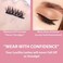 Luxillia 10 Piece Eyelash Magnetic Lashes with Eyeliner (Clear and Black- Natural Looking False Magnetic Eyelashes Kit with Waterproof Liquid Liner Applicator, 8D, 3D Look, Reusable Fake Eye Lash.