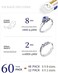 ELETIUO Ring Size Adjuster for Loose Rings - 60Pack, 2 Styles, Ring Guard, Ring Sizer, 10 Sizes Fit for Man and Woman Ring.