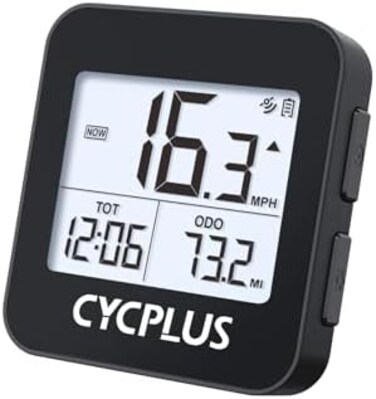 CYCPLUS GPS Bike Computer, Wireless Cycling Computer with Automatic Backlight, Bicycle Speedometer Odometer with Waterproof and Lager Battery, Provide Professional Data Analysis.