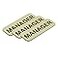 All Quality Badges Manager 1 x 3" Name Tag, Brushed Gold (3 Pack.