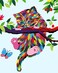 Elftoyer Paint by Numbers for KidsBeginner, DIY Canvas Painting Gift Kits - Colorful Cats and Butterflies 16 x 20 inch (Without Framed.