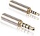 MIUONO 2. 5mm to 3. 5mm Adapter and 3. 5mm to 2. 5mm Adapter, Gold Plated Jack Stereo Full Metal Connector Converter for Smartphones, Headphone, Mic, Tablets Support MIC Function.