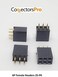 موصلات احترافية 25 عبوة 6P 2.54 مم 0.1 بوصة رؤوس دبابيس أنثوية PCB 2x3 صفوف مزدوجة 6 دبابيس مقابس أنثوية إلى ذكر مستقيم PCB DIP، صفوف مزدوجة لوحة PC شريط من خلال اللوحة (2x3-6P-25PK).