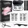 Luxillia Magnetic Eyelashes with Eyeliner 12 Pair Lashes Set, Most Natural Looking Magnetic Lashes Kit with Applicator, Best 8D, 3D Look, Reusable Fake Eye Lash.