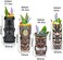 LINALL Tiki Mugs Cocktail Set of 4 - Large Tumblers Ceramic Hawaiian Luau Party Mugs Drinkware, Cute Exotic Cocktail Glasses, Tiki Bar Professional Hawaiian Party Barware, TKSET0005&hellip;.
