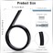 VONDERSO 5 Inch Floating House Number 6, Black Metal Modern Outdoor Address Sign for Yard Street and Mailbox, Zinc Alloy Solid Address Numbers and Letters with Exquisite Drawing Process.