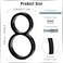 VONDERSO 5 Inch Floating House Number 8, Black Metal Zinc Alloy Outdoor Address Sign for Yard Street and Mailbox, Solid Modern Numbers and Letters with Exquisite Drawing Process.
