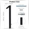 VONDERSO 5 Inch Floating House Numbers for Outside 1, Black Metal Modern Outdoor Address Sign for Yard Street and Mailbox, Zinc Alloy Solid Address Numbers and Letters with Exquisite Drawing Process.