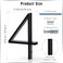 VONDERSO 5 Inch Floating House Number 4, Black Metal Modern Outdoor Address Sign for Yard Street and Mailbox, Zinc Alloy Solid Address Numbers and Letters with Exquisite Drawing Process.