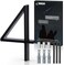 VONDERSO 5 Inch Floating House Number 4, Black Metal Modern Outdoor Address Sign for Yard Street and Mailbox, Zinc Alloy Solid Address Numbers and Letters with Exquisite Drawing Process.