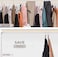 MORALVE Pants Hangers Space Saving - 2 Pack European Beechwood Scarf and Jean Hangers - Closet Organizer and Space Saver Pant Rack, Leggings Hanger, and Scarf Holder with 360 Swivel Hook.