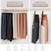 MORALVE Pants Hangers Space Saving - 2 Pack European Beechwood Scarf and Jean Hangers - Closet Organizer and Space Saver Pant Rack, Leggings Hanger, and Scarf Holder with 360 Swivel Hook.