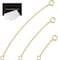 VANBARIS Gold Necklace Extenders 14k Gold Plated Extender Chain 925 Sterling Silver Extension Bracelet Extender Gold Chain Extenders for Necklaces 3 Pcs (1 2 3 Inch(Gold.