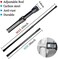 Blu-Pier Tech 2pcs Spring Tension Curtain Rod，28-43 Inches Adjustable Expandable Pressure Black Curtain Tension Rods For Kitchen, Bathroom, Window,Home.