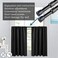 Blu-Pier Tech 2pcs Spring Tension Curtain Rod，28-43 Inches Adjustable Expandable Pressure Black Curtain Tension Rods For Kitchen, Bathroom, Window,Home.