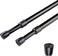 Blu-Pier Tech 2pcs Spring Tension Curtain Rod，28-43 Inches Adjustable Expandable Pressure Black Curtain Tension Rods For Kitchen, Bathroom, Window,Home.