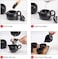 Lyty Travel Tea Pot Cup Set with Tray - Chinese Ceramic Tea Pot Infuser Porcelain Teapot for Adults, Portable Asain Ceramic Japanese Tea Set Gift Bag All in One for Outdoor Picnic Business Hotel - Bla