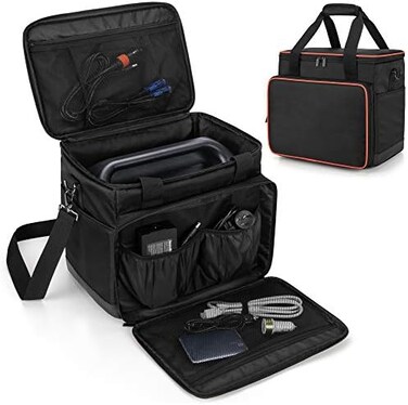 Trunab Travel Carrying Case Compatible with Jackery Explorer 1000, Portable Power Station Storage Bag with Waterproof Bottom and Front Pockets for Charging Cable and Accessories.