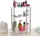 AfooBezos 3 Tier Acrylic Clear Bathroom Organizer Countertop Counter Vanity Tray Corner Shelf for Skincare Comestics.