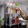 AfooBezos 3 Tier Acrylic Clear Bathroom Organizer Countertop Counter Vanity Tray Corner Shelf for Skincare Comestics.