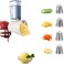 ملحقات تقطيع/بشر الخضار من AirPro لخلاطات KitchenAid، قطاعة طعام، ملحق بشر الجبن، ملحق صنع السلطة، قطاعة خضار بأربع شفرات، آمنة للغسل في غسالة الصحون.