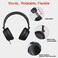 SIMOLIO Long Cord Headphones for TV and PC with Volume Control and Mic, 21. 6FT/6. 6M Extended Cable with Clip, RCA3. 5mm AUX Audio, Fold-Flat Stereo Over Ear Wired TV Headphones, SM-906TV.