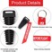 Coitak Muffler Exhaust Wash Plug, 1. 1"-1. 8" Wash Plug for Motorcycle Bike 2 Stroke Rubber Exhaust Silencer (2 Pack(1. 1-1. 8".