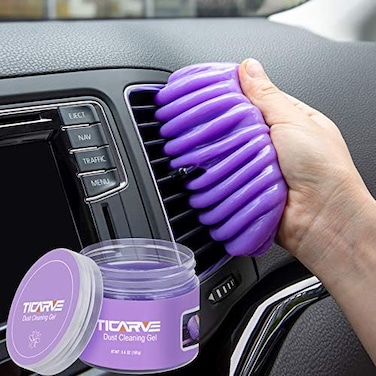 TICARVE Cleaning Gel for Car Detailing Car Vent Cleaner Cleaning Putty Gel Auto Car Interior Cleaner Dust Cleaning Mud for Cars and Keyboard Cleaner Cleaning Slime Purple.
