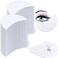 Zhanmai 600 Pieces Eyeshadow Pad Shield Eyeshadow Patches White Eyeshadow Stencils Under Eye Pads Prevent Makeup Residue for Eyelash Extensions Lip Makeup, Half-Moon Shape.