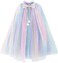 PHOGARY Princess Cape Colorful Princess Cloak, Princess Fancy Dress Halloween Costume Sparkling Sequins Tulle Carnival Birthday Party Cosplay Princess Dress Up for Girls（70cm.