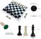 Juegoal 20" Portable ChessCheckers Set, 2 in 1 Travel Board Games for Kids and Adults, Folding Roll up Chess Game Sets, Extra 26 Checker Pieces, Tournament Thick Mousepad Mat with Storage Bag.