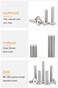 binifiMux 10pcs M6 x 30mm Rivet Countersunk Socket Cap Bolts Screws Connecting 304 Stainless Steel.
